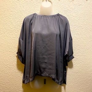 Prologue silky gray blouse